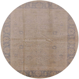 Round Machine Washable Industrial Modern Dark Almond Brown Rug, wshurb498