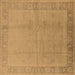 Square Oriental Brown Traditional Rug, urb498brn