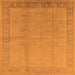 Square Oriental Orange Traditional Rug, urb498org
