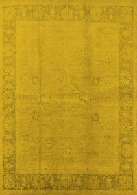 Oriental Yellow Traditional Rug, urb498yw