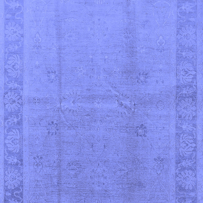 Machine Washable Oriental Blue Traditional Rug, wshurb498blu