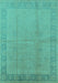 Oriental Turquoise Traditional Rug, urb498turq