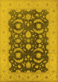 Oriental Yellow Traditional Rug, urb499yw
