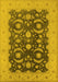 Oriental Yellow Traditional Rug, urb499yw