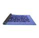 Sideview of Oriental Blue Traditional Rug, urb499blu