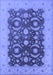 Oriental Blue Traditional Rug, urb499blu