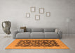 Machine Washable Oriental Orange Traditional Area Rugs in a Living Room, wshurb499org