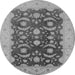 Round Oriental Gray Traditional Rug, urb499gry