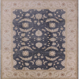 Square Machine Washable Industrial Modern Light French Beige Brown Rug, wshurb499