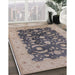 Machine Washable Industrial Modern Light French Beige Brown Rug in a Family Room, wshurb499