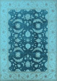 Oriental Light Blue Traditional Rug, urb499lblu