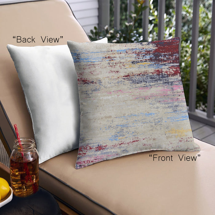 Front View of Mid-Century Modern Urban Square Rose Dust Purple Throw Pillow, 18 inch by 18 inch, pwurb49