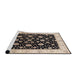 Sideview of Machine Washable Industrial Modern Burgundy Brown Rug, wshurb500