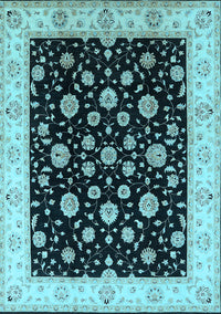 Oriental Light Blue Traditional Rug, urb500lblu