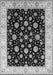 Machine Washable Oriental Gray Traditional Rug, wshurb500gry