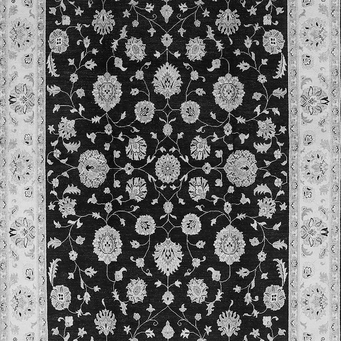 Machine Washable Oriental Gray Traditional Rug, wshurb500gry