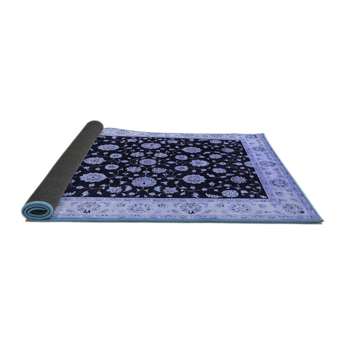 Sideview of Oriental Blue Traditional Rug, urb500blu