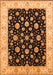 Machine Washable Oriental Orange Traditional Area Rugs, wshurb500org