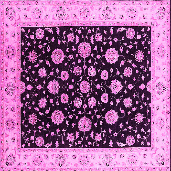Square Oriental Pink Traditional Rug, urb500pnk