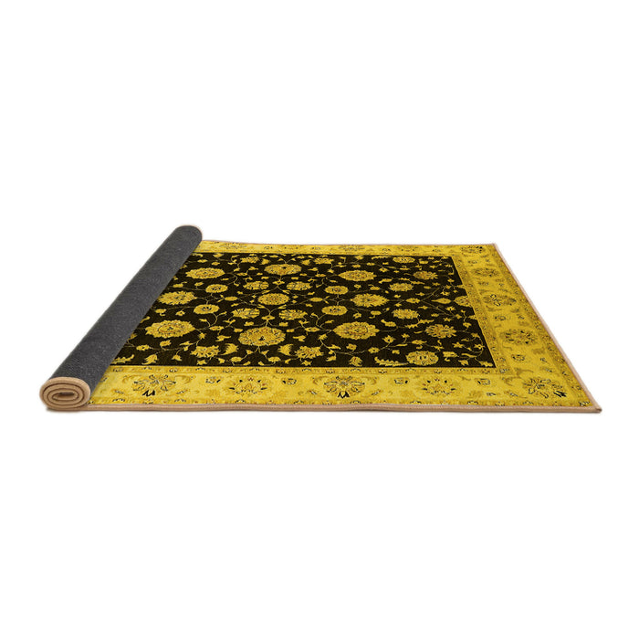 Sideview of Oriental Yellow Traditional Rug, urb500yw