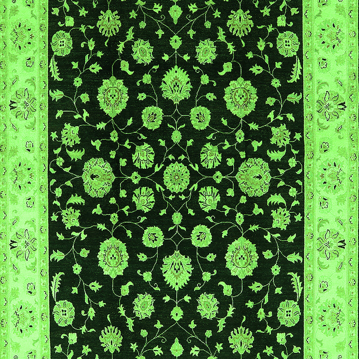 Oriental Green Traditional Rug, urb500grn