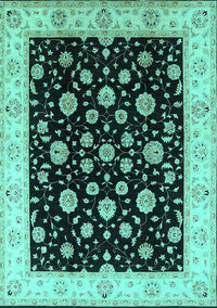 Oriental Turquoise Traditional Rug, urb500turq