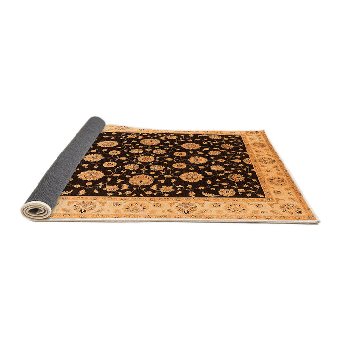 Sideview of Oriental Orange Traditional Rug, urb500org