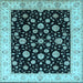Square Oriental Light Blue Traditional Rug, urb500lblu