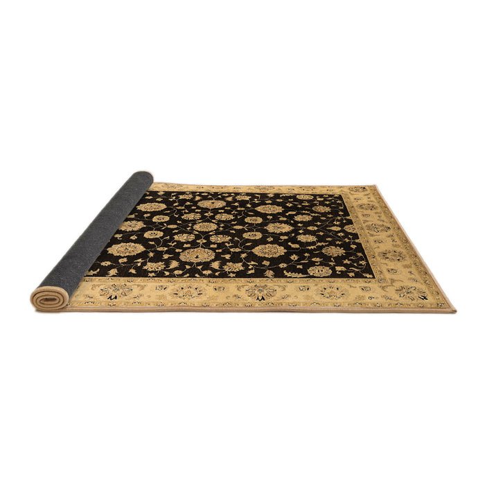 Sideview of Oriental Brown Traditional Rug, urb500brn