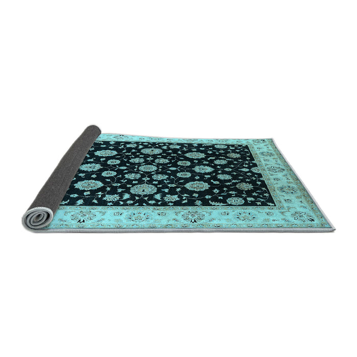 Sideview of Oriental Light Blue Traditional Rug, urb500lblu