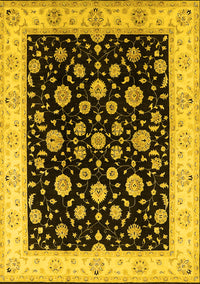 Oriental Yellow Traditional Rug, urb500yw