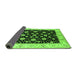 Sideview of Oriental Green Traditional Rug, urb500grn