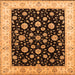 Square Oriental Orange Traditional Rug, urb500org
