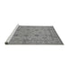 Sideview of Machine Washable Oriental Gray Traditional Rug, wshurb501gry