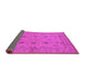Sideview of Oriental Pink Traditional Rug, urb501pnk