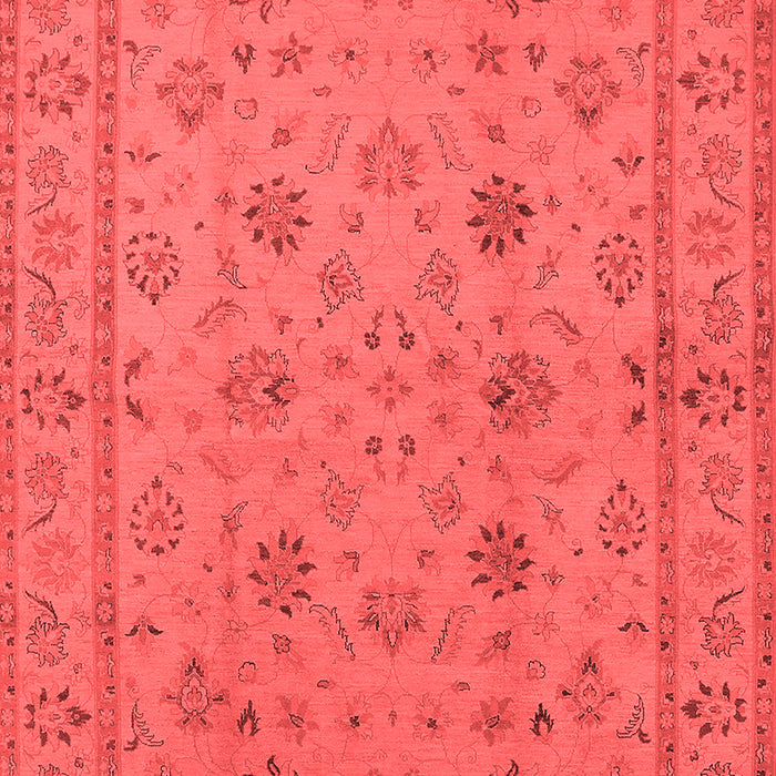 Machine Washable Oriental Red Traditional Rug, wshurb501red