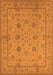 Machine Washable Oriental Orange Traditional Area Rugs, wshurb501org