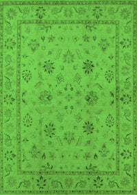 Oriental Green Traditional Rug, urb501grn