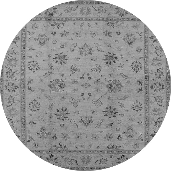 Round Oriental Gray Traditional Rug, urb501gry