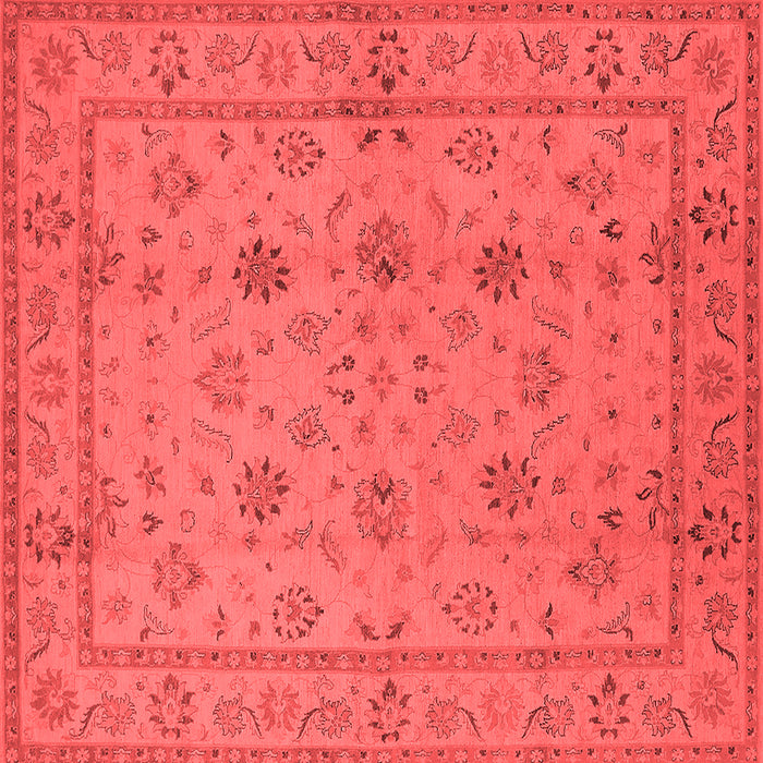 Machine Washable Oriental Red Traditional Rug, wshurb501red