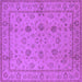 Square Oriental Purple Traditional Rug, urb501pur