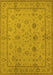Oriental Yellow Traditional Rug, urb501yw