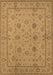 Machine Washable Oriental Brown Traditional Rug, wshurb501brn