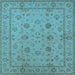 Square Oriental Light Blue Traditional Rug, urb501lblu
