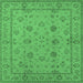 Square Oriental Emerald Green Traditional Rug, urb501emgrn