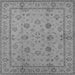 Square Machine Washable Oriental Gray Traditional Rug, wshurb501gry