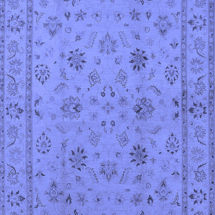 Machine Washable Oriental Blue Traditional Rug, wshurb501blu
