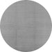 Round Solid Gray Modern Rug, urb502gry