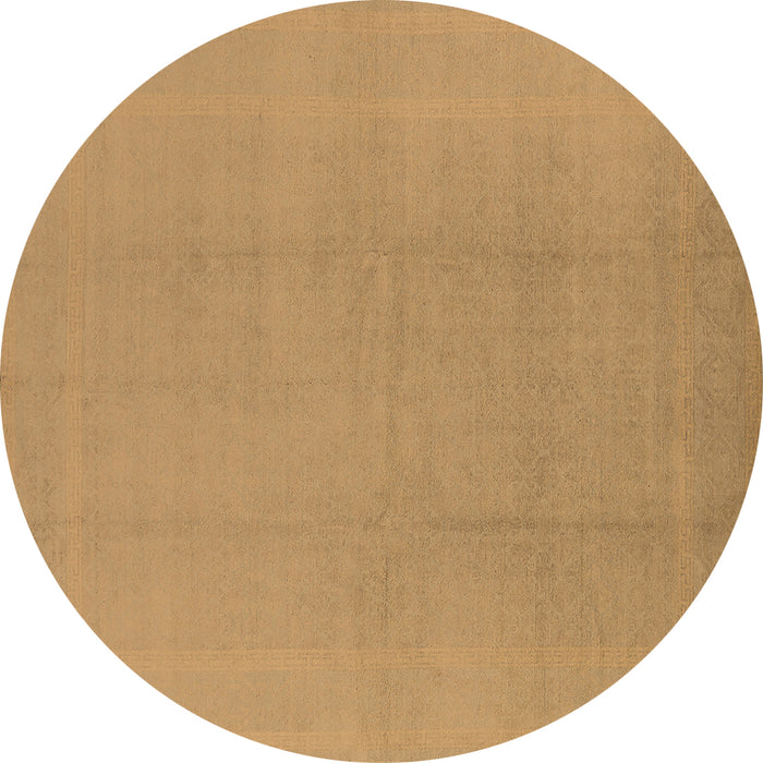 Round Solid Brown Modern Rug, urb502brn