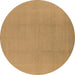 Round Solid Brown Modern Rug, urb502brn